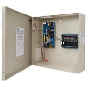 SECURITRON 6A Power Supply, Gray, Includes Enclosure, 8, Fused AQD6-8F8R1